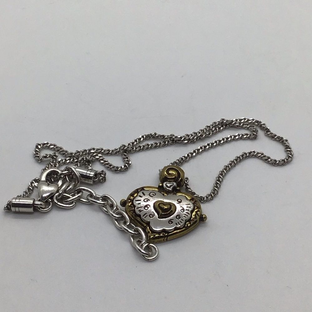 Brighton Wild Heart Silver and Gold Toned Pendant Necklace